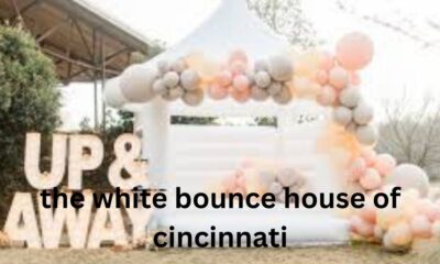 white bounce house